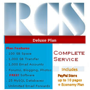 Click to Order Deluxe Hosting Package
